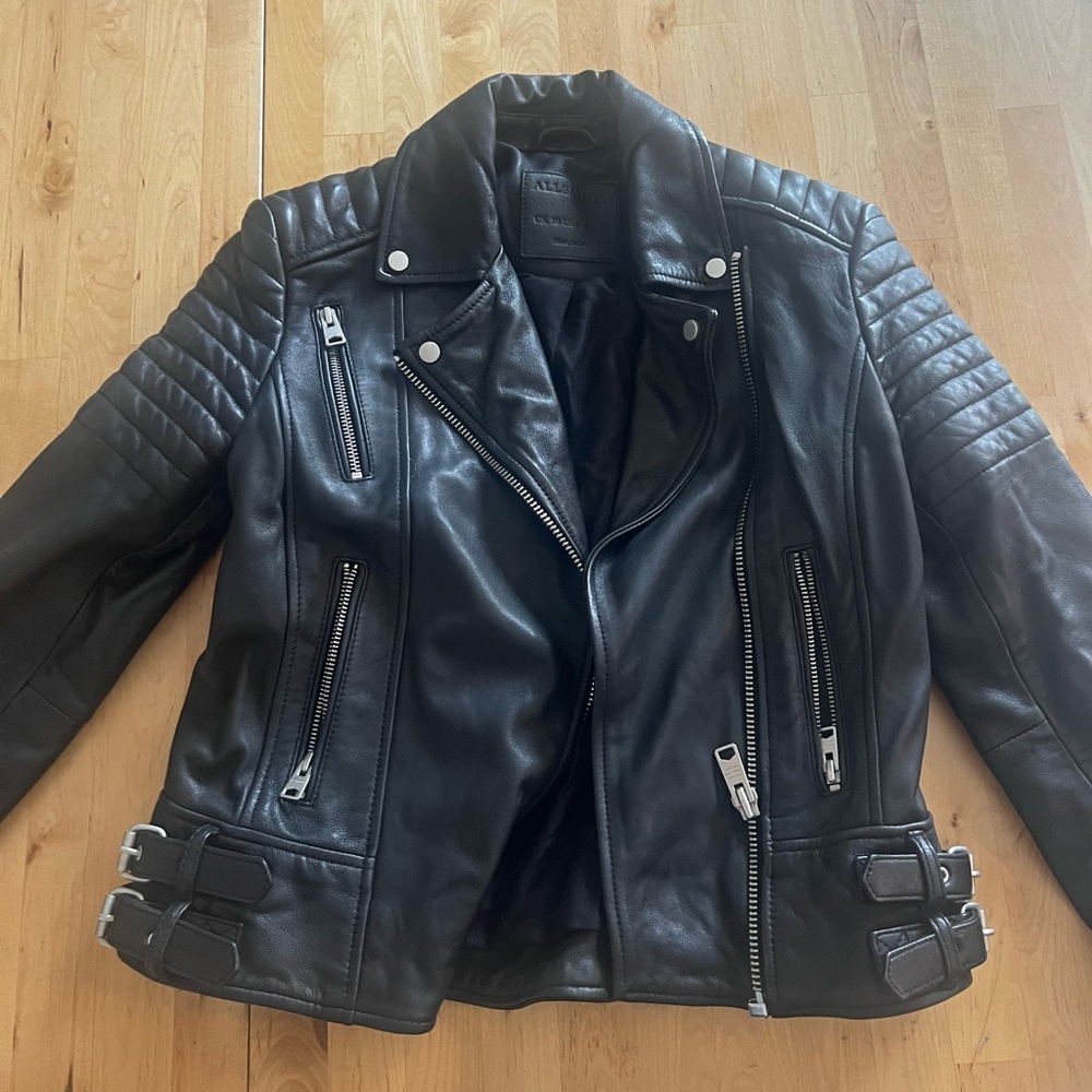 Leather biker All Saints female jacket